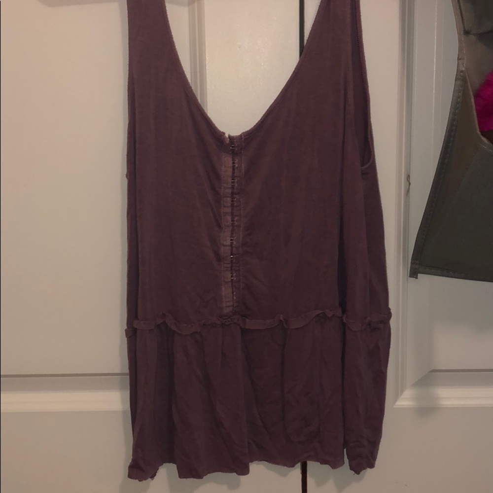 American Eagle Babydoll Shirt in Plum